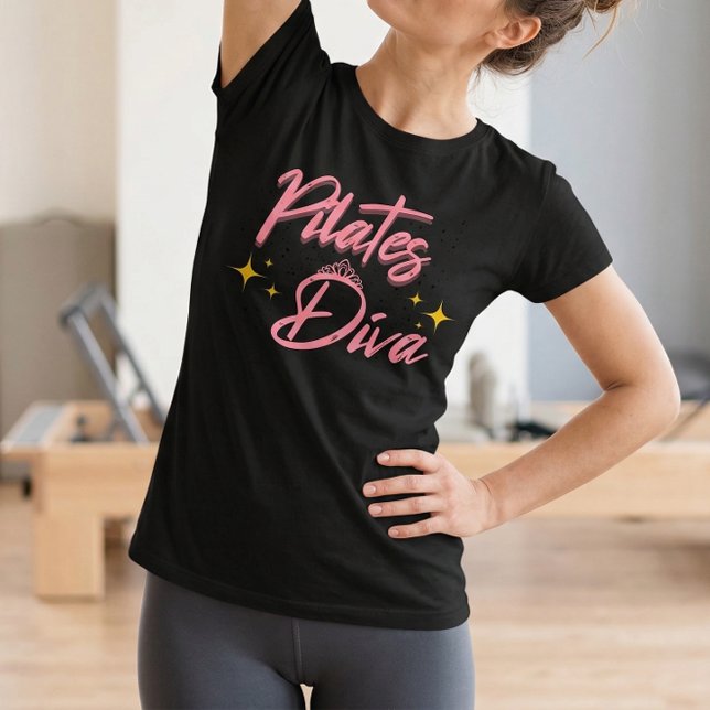 Camiseta de Treino com Citação da Divas do Pilates (Pilates Diva Tshirt)