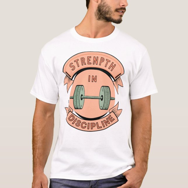 Camiseta de Treino de Academia de Força e Discipli (Frente)