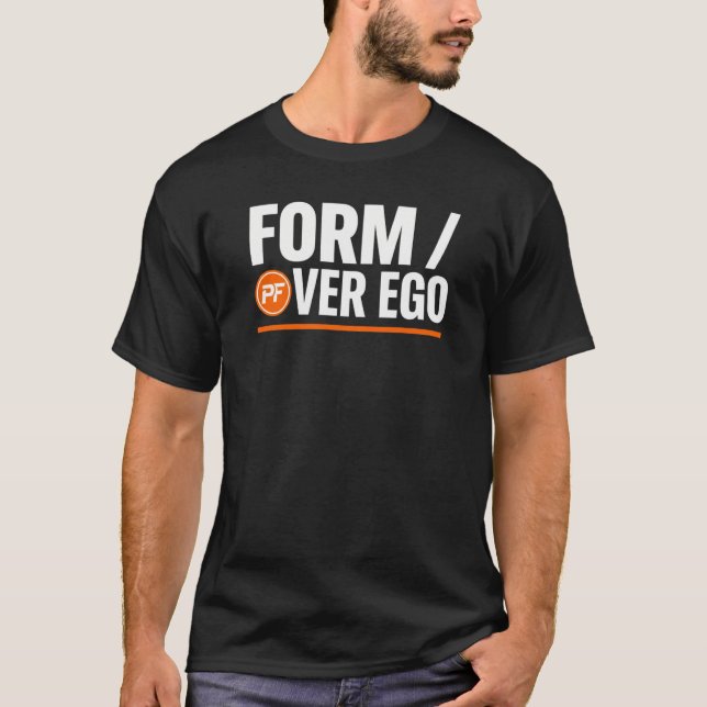 Camiseta de Treino de Academia Forma Sobre Ego | P (Frente)