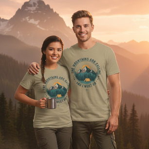 Camiseta de Trilha e Acampamento Montanhas Estão C