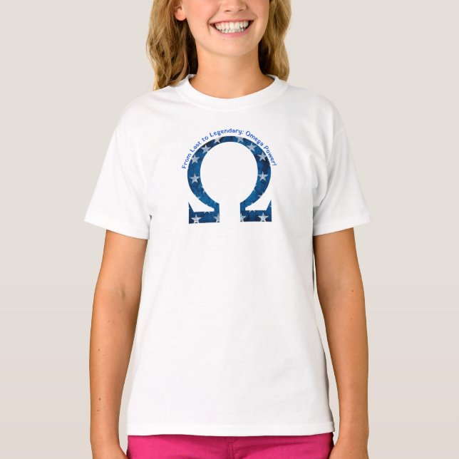 Camiseta De Último a Lendário: Poder Ômega! (Frente)