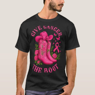 Camiseta Dê um Chute no Câncer Cowgirl Conscientização sobr