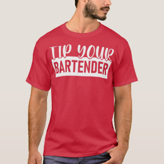 Camiseta Dê um empurrão no seu BARTENDER Barman Engraçado B