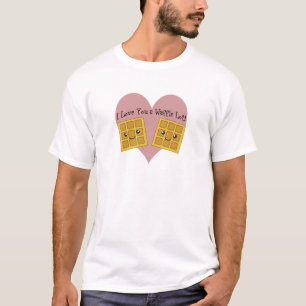 Camiseta De um Kawaii eu te amo Waffles bonitos do lote