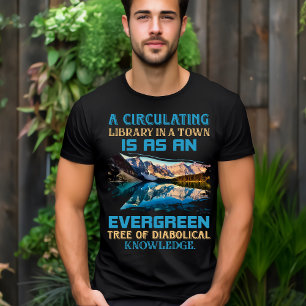 Camiseta de Uma Biblioteca Circulante é uma Árvore