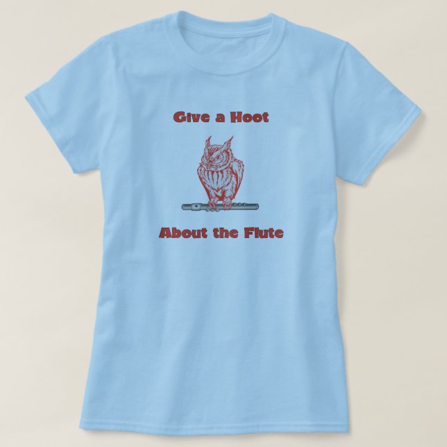 Camiseta Dê uma buzina sobre a flauta (#3) (Frente do Design)