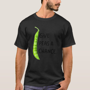 Camiseta Dê Uma Chance às Ervilhas Roupas Veganas Vegetaria