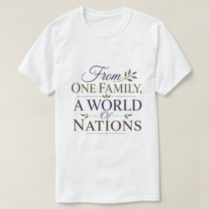 Camiseta De Uma Família, Um Mundo De Nações Verdade Bíblica
