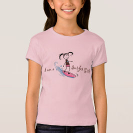 Camiseta De uma menina do surf da menina "eu sou t-shirt"