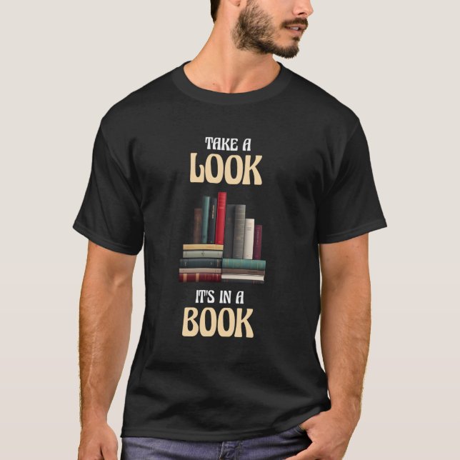 Camiseta Dê Uma Olhada Em Um Livro (Frente)