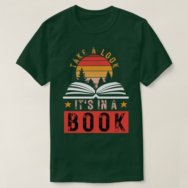 Camiseta Dê uma olhada em um Livro (Frente do Design)
