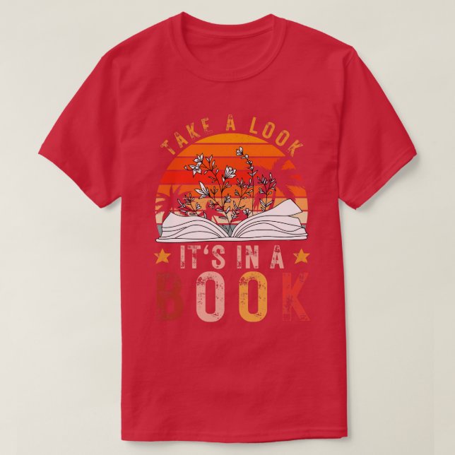Camiseta Dê uma olhada em um Livro 13 (Frente do Design)