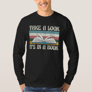 Camiseta Dê uma olhada, está em um livro Lendo Bookworm 5