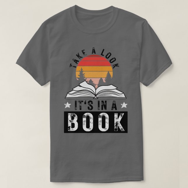 Camiseta Dê uma olhada no Livro 5 (Frente do Design)