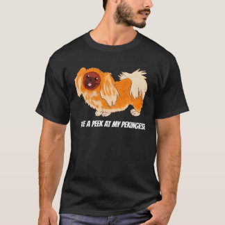 Camiseta Dê uma olhada no meu Pekingese