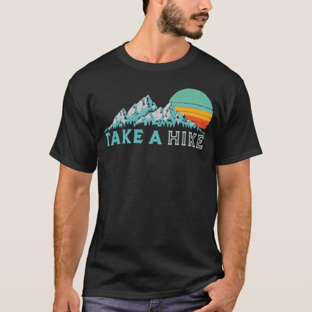 Camiseta Dê uma Volta - Montanhas Retro Vibe 70's (Frente)