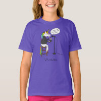 Camiseta de unicórnio do universo poesia garota en