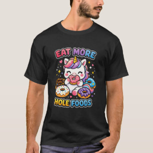 Camiseta de Unicórnio Kawaii de Donut Engraçado An