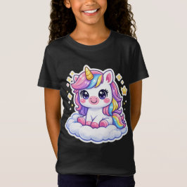 Camiseta de Unicórnio Personalizada Fofa para Cria