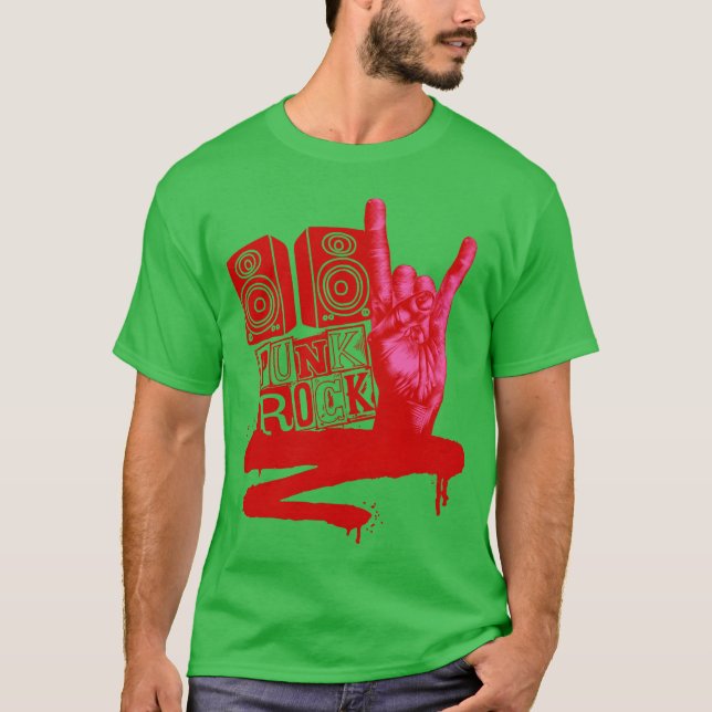 Camiseta de Urban Punk Rock retrô (Frente)