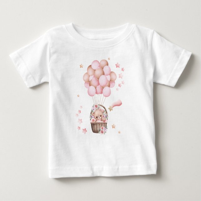 Camiseta de ursinho fofo para meninas (Frente)