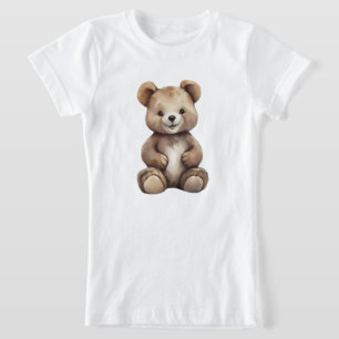 Camiseta de Urso Bonito da Menina