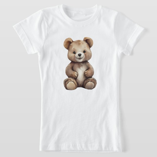 Camiseta de Urso Bonito da Menina (Postura )