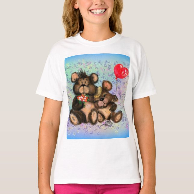Camiseta de Urso Familiar - Abraço (Frente)
