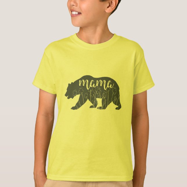 Camiseta de urso mamã (Frente)
