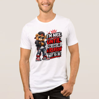 Camiseta de Urso Teddy com Citação Sarcástica de M
