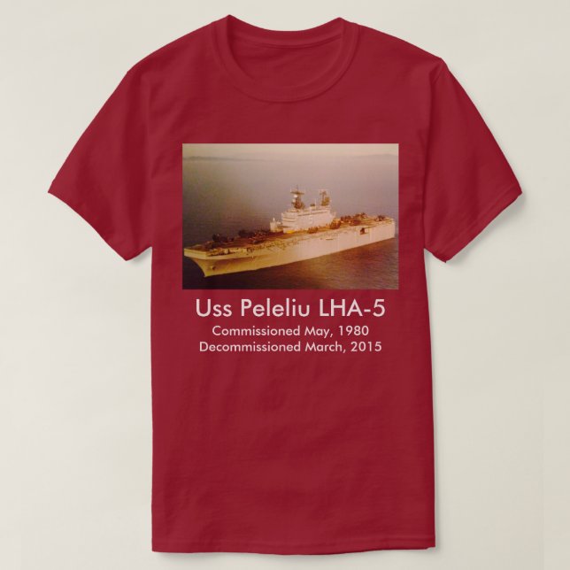 Camiseta de USS Peleliu LHA-5 (Frente do Design)