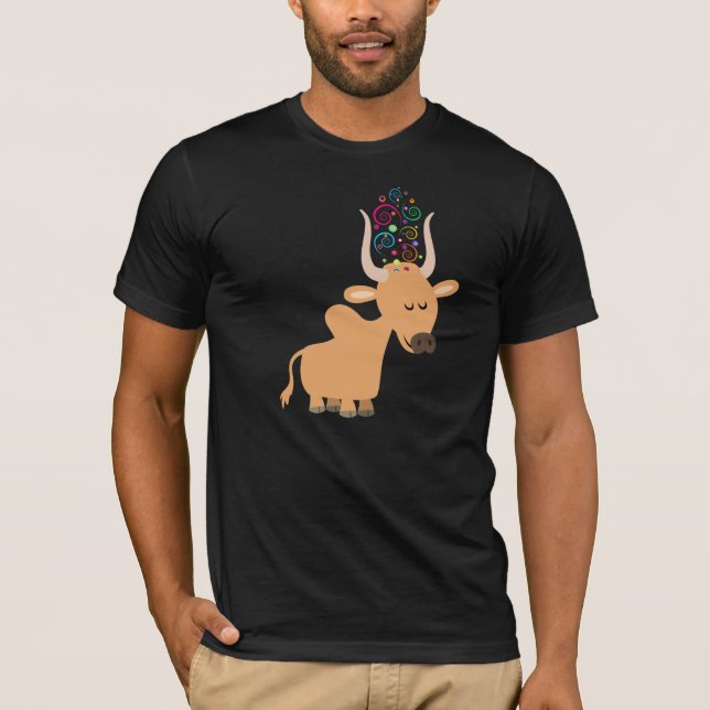 Camiseta de Vaca Brahman Feliz e Fofa (Frente)
