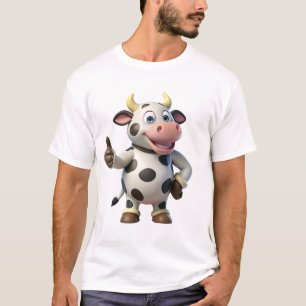 Camiseta de Vaca de Desenho Camiseta Gráfica de