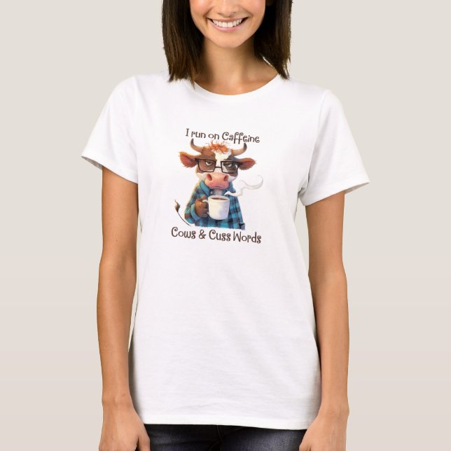Camiseta de vaca engraçada (Frente)