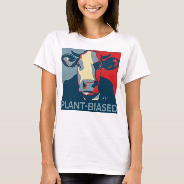 Camiseta de Vaca Inspirou-se na Arte Pop Azul e Br (Frente)