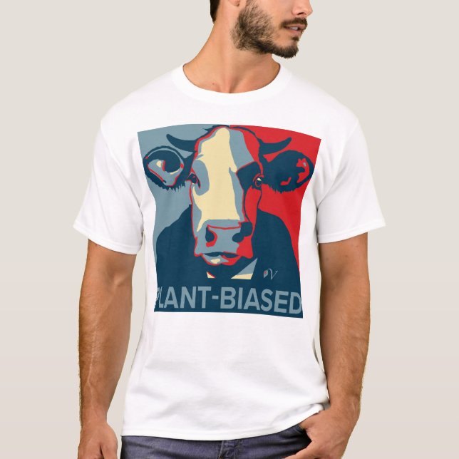 Camiseta de Vaca Inspirou-se na Arte Pop Azul e Br (Frente)