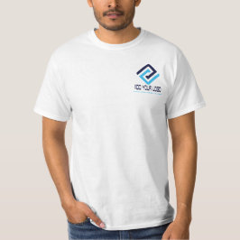 Camiseta de Valor Branco Masculina com Logotipo Pe
