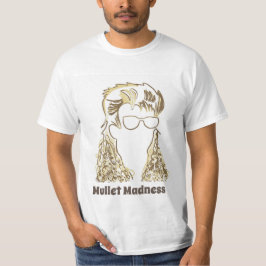 Camiseta de valor masculino Mullet Madness White