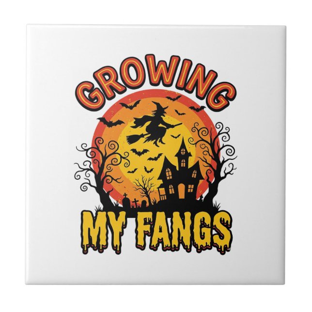 Camiseta de Vampiro de Halloween Vintage Crescendo (Frente)