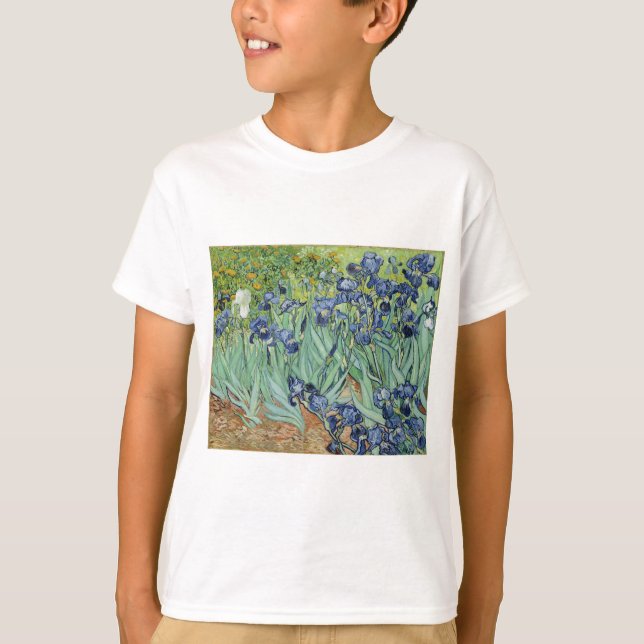 Camiseta De Van Gogh vida ainda: Vaso com íris (Frente)