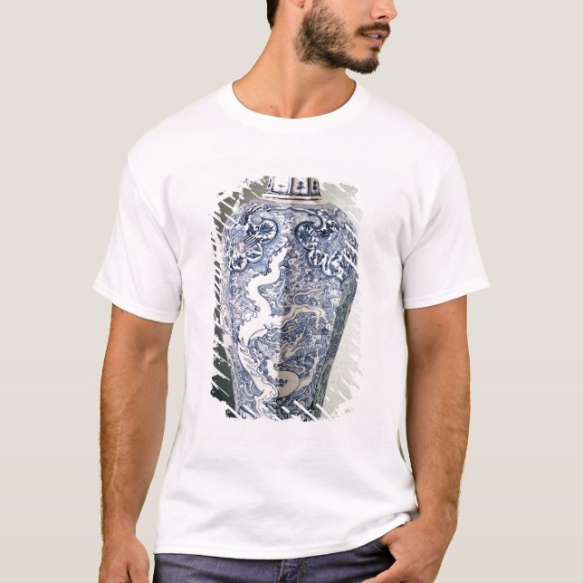 Camiseta De "vaso octogonal Mei- P'ing" com branco (Frente)