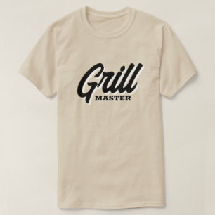 Camiseta de verão BBQ GrillMaster para chef cozinh
