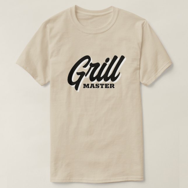 Camiseta de verão BBQ GrillMaster para chef cozinh (Frente do Design)