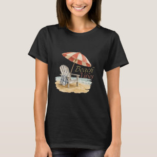 Camiseta de Verão Cadeira de Praia Vibes de Praia