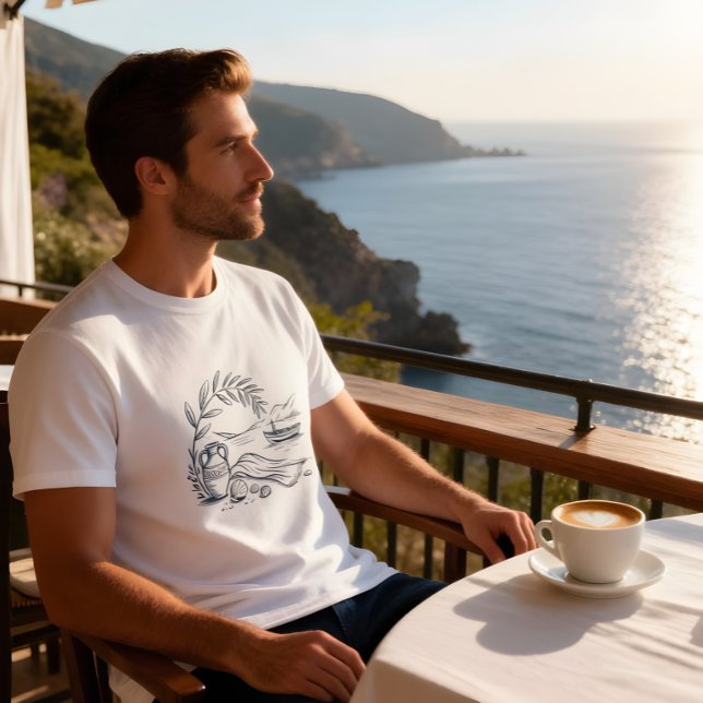 Camiseta de Verão Costeira Grega (Criador carregado)