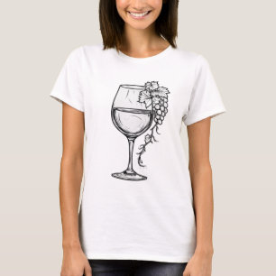 Camiseta de Verão de Arte Linear Minimalista de Cá