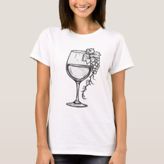 Camiseta de Verão de Arte Linear Minimalista de Cá