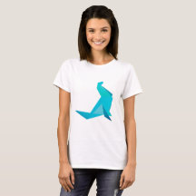 Camiseta de Verão do Selo de Origami