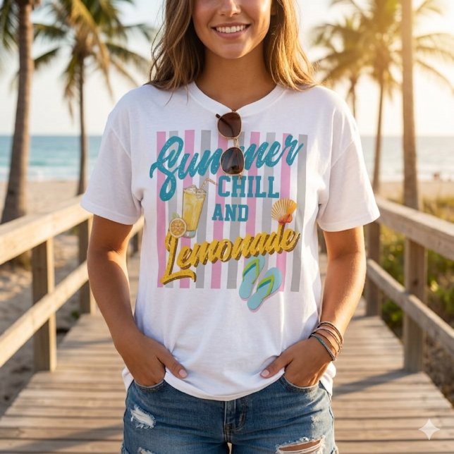 Camiseta de verão gelado e limonada (Criador carregado)