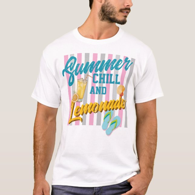 Camiseta de verão gelado e limonada (Frente)